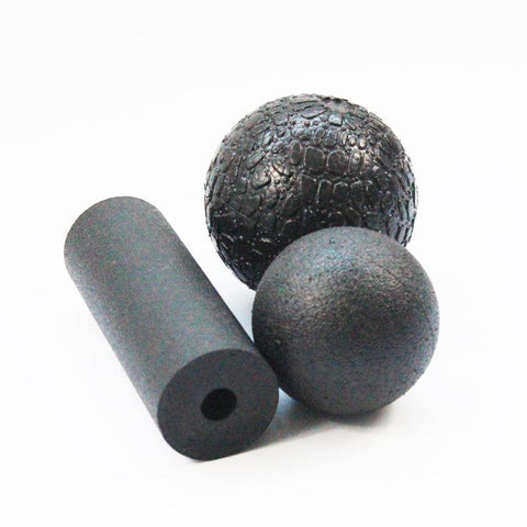 Health Fitness Massage Ball Medicine Yoga Myofascial Release Fascia Body Pilates Gym Sport Ball Massager Roller Black