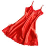 New Sexy Women Sleepwear Dress Lace Nightgowns Nightdress Spaghetti V-Neck Silk Straps Dresses