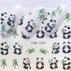 Nail sticker art decoration panda love heart slider adhesive Water Transfer decals manicure lacquer art accessoires polish foil