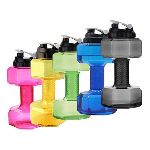 2.2L Outdoor Gym Dumbbell Kettle Sports Large Water Bottle Sports Running Fitness Cycling Kettle Climbing Picnic Bottles