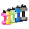 2.2L Outdoor Gym Dumbbell Kettle Sports Large Water Bottle Sports Running Fitness Cycling Kettle Climbing Picnic Bottles