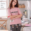 XCAMP Women Sleepwear Summer Clothes For Women Pajamas Set Calf- Length Pants Cotton Print Casual Style Women Nightgown