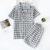 Japanese simple short pyjamas women 100% cotton short sleeves ladies pajama sets shorts Cute cartoon sleepwear women homewear