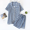Japanese simple short pyjamas women 100% cotton short sleeves ladies pajama sets shorts Cute cartoon sleepwear women homewear