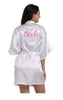 Satin Silk Robes Plus Size Wedding BathRobe Bride Bridesmaid Dress Gown Women Clothing Sleepwear Maid of Honor Rose Gold