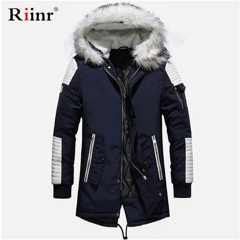 Brand New Winter Parkas Men Thicken Warm Parkas Casual Long Outwear Hooded Collar Jackets and Coats Men veste homme Wholesale