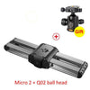 Micro 2 Camera Slider Mini Rail Track System Video Slider for Canon Sony Nikon Panasonic DSLR Camera Iphone Smart Phone ARRI MIN