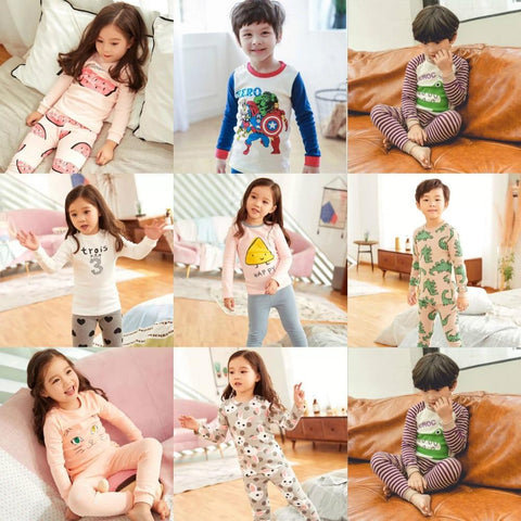 Baby Outfits Children Suit Clothing Set Pajamas Sets Kids Boys Girls Clothes Set Boy Pyjama Cotton Long Sleeve Sleepwear CA3461