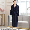 Men Winter Extra Long Thick Warm Shawl Collar Bath Robe Mens Thermal Flannel Bathrobe Male Peignoir Homme Coral Fleece Nightgown