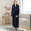 Men Winter Extra Long Thick Warm Shawl Collar Bath Robe Mens Thermal Flannel Bathrobe Male Peignoir Homme Coral Fleece Nightgown