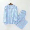 Korea Cute cartoon 100% cotton pyjamas women pajamas sets autumn 100% Brushed cotton winter warm women sleepwear pijamas mujer