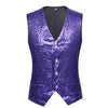 PYJTRL Men Paillette Waistcoat Luxurious Gold Silver Red Blue Full Sequins Wedding Groom Vest Gilet Homme DJ Bar Singers Costume