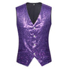 PYJTRL Men Paillette Waistcoat Luxurious Gold Silver Red Blue Full Sequins Wedding Groom Vest Gilet Homme DJ Bar Singers Costume
