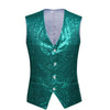 PYJTRL Men Paillette Waistcoat Luxurious Gold Silver Red Blue Full Sequins Wedding Groom Vest Gilet Homme DJ Bar Singers Costume