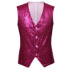 PYJTRL Men Paillette Waistcoat Luxurious Gold Silver Red Blue Full Sequins Wedding Groom Vest Gilet Homme DJ Bar Singers Costume