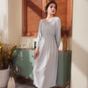Spring Retro Sweet and Lovely Flounced Nightgown Women Long-sleeve Loose Solid Color Sexy Sleepwear Cotton Home Sleeping Dress