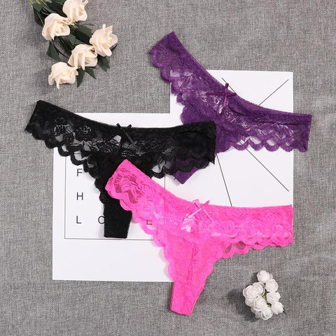 8color Gift full beautiful lace Women's Sexy lingerie Thongs G-string Underwear Panties Briefs Ladies T-back 1pcs Dropship