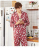CEARPION Men Pajama Set Soft Cozy Nightgown Bathrobe 2Pcs Sleepwear Long Style Casual Home Cloth Lounge Shirt&Pants Kits