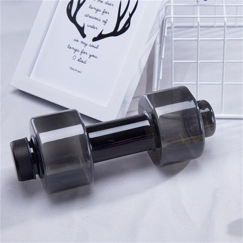 550ml Fitness Dumbbells Leak Proof Portable Sports Water Bottles Unbreakable Plastic Sports Bottles Shaker PET Dumbbells Unisex