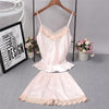 Red Women Lace Kimono Robe Set Lady Satin Bathrobe Bride Bridesmaid Wedding Robe Dress Gown Sexy Nightgown Sleepwear M L XL