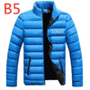 B5 Men's Custom Velvet Thicken Coats Logo Solid Color Duck Down Men Winter Jacket Regular Man Outdoor Wear Male Snow Warm Zipper