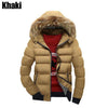 2019 fashion winter jacket men fur collar hooded men outwear coat classical simple warm parka men spliced jaqueta hombre casacas