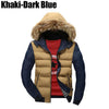 2019 fashion winter jacket men fur collar hooded men outwear coat classical simple warm parka men spliced jaqueta hombre casacas