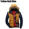 2019 fashion winter jacket men fur collar hooded men outwear coat classical simple warm parka men spliced jaqueta hombre casacas