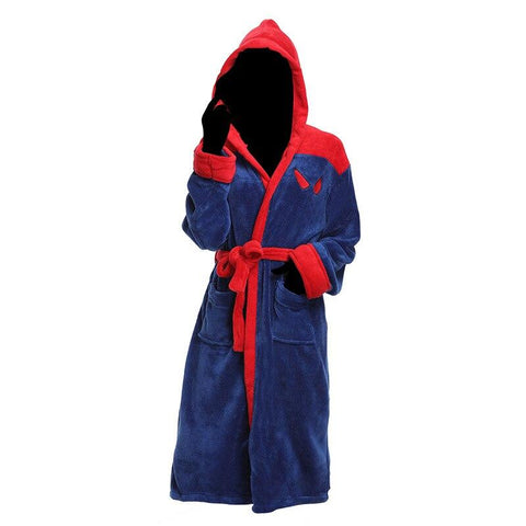 Flannel Robe Male With Hooded Nightgowns Winter Bathrobe Men Pajamas Long Thick Men's Bathrobe Nightgowns Mens Bath Robe Winter