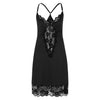 Sexy V-neck Women Lingerie Night Dress Sleeveless Ladies Satin Nightgown Plus Size XL-5XL Lace Sleepwear Nightwear Lingeries