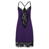 Sexy V-neck Women Lingerie Night Dress Sleeveless Ladies Satin Nightgown Plus Size XL-5XL Lace Sleepwear Nightwear Lingeries