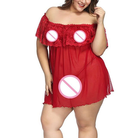 Plus Size Women Night Dress Lace Night Gown Sexy Sleepear Vintage Off –  basicutensils