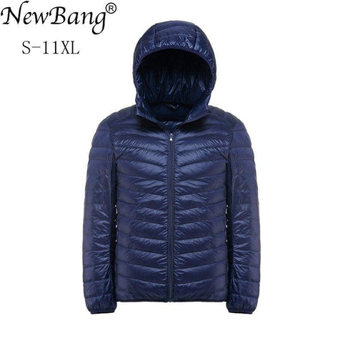 NewBang Plus 11XL 10XL 9XL 8XL Down Coat Male Ultra Light Down Jacket Men Windbreaker Feather Lightweigt Hooded Winter Parka