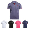 5 Pcs Set Polo Men Solid Slim Fit Short Sleeve Patchwork 100% Cotton Polo Shirt Men Fashion Streetwear