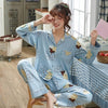 Women Clothes for Autumn winter Pajamas Sets O-Neck Sleepwear Lovely Rabbit Pijamas Mujer Long Sleeve Cotton Sexy Pyjamas Female