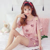 Milk silk Women Sleepwear summer Female Pajamas Sets Thin laides Suit short Sleeve Pyjamas Women Ventilation Home Clothes