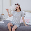 Milk silk Women Sleepwear summer Female Pajamas Sets Thin laides Suit short Sleeve Pyjamas Women Ventilation Home Clothes
