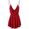 2019 Ladies Sexy Silk Satin Night Dress Sleeveless Nighties Nightgown Plus Size Nightdress Sleepwear Nightwear For Women Red