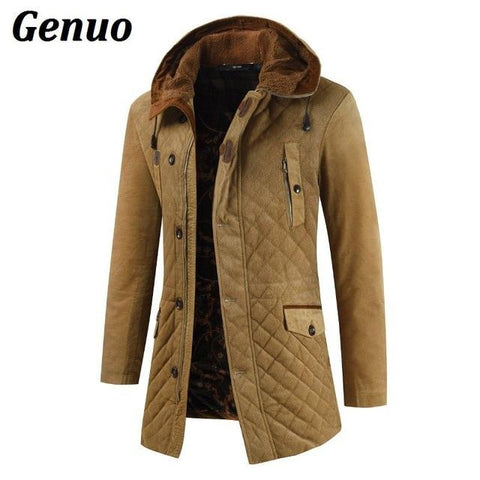 Genuo winter jacket men clothes patchwork thick male high quality Casual fashion parkas cotton coat Outerwear warm windproof