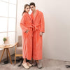 Winter Thick Warm Female Kimono Robe Lovers Couple Nightgown Bath Gown Sleepwear Large Long Nightwear M XL XXL