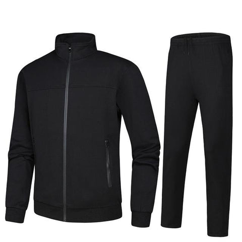 Men's Tracksuit Fitness Sets Spring Autumn Training Sportswear Suits Male 2 Pieces Sweatshirts Jacket+Pants Top Quality