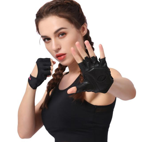 Brand Pro Gym Fitness Gloves Half Finger Non-slip Training Sport Kettlebell Dumbbell Powerlifting Women Glove Yoga Body Building