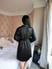 Women Nightwear Autumn Sexy pajamas with Chest Pads Robes Sets Satin Sleepwear Nightdress + Bathrobe Gown 3 Pieces Pajamas