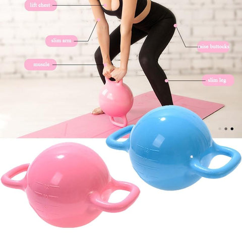 6KG Water Kettlebell Fitness Kettle Dumbbells Adjustable Portable Gym Exercise Easy Carry Weight Loss Women Crossfit Equipment