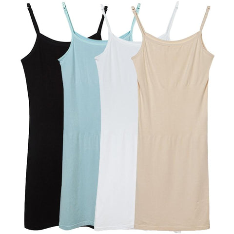 2019 summer elegant nightgowns women sexy lady cotton full slips dress long underdress solid underskirt for girl lady petticoat