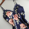 Sexy Women's 2019 New Printing Spaghetti Strap Women Sleepwear Set V-Neck Sexy With Pad Female Summer Homedress