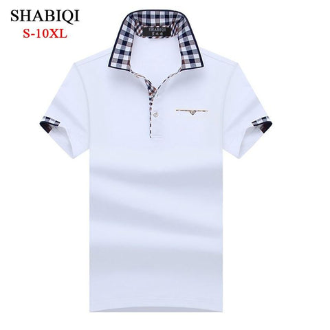 SHABIQI Classic Brand Men shirt Men Polo Shirt Men Short Sleeve Polos Shirt Casual Polo Shirt Plus Size 6XL 7XL 8XL 9XL 10XL