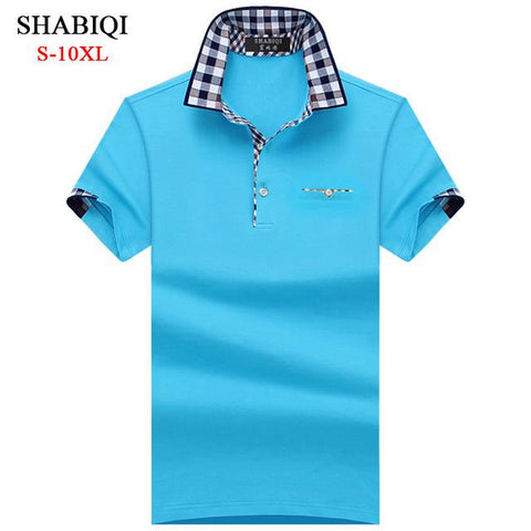 SHABIQI Classic Brand Men shirt Men Polo Shirt Men Short Sleeve Polos Shirt Casual Polo Shirt Plus Size 6XL 7XL 8XL 9XL 10XL