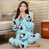 2019 Pyjama Women Pajamas Sets Spring Summer Long Sleeve Thin Print Cute Sleepwear Big Girl Pijamas Mujer Leisure Student Pajama