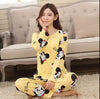 2019 Pyjama Women Pajamas Sets Spring Summer Long Sleeve Thin Print Cute Sleepwear Big Girl Pijamas Mujer Leisure Student Pajama